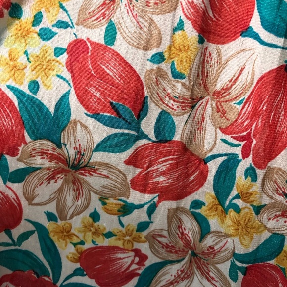 Vintage L Vassarette Lace Floral Night Gown ditzy floral 0939 - Picture 4 of 10